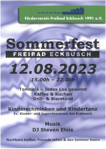 Sommerfest im Freibad Eckbusch